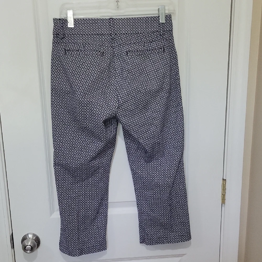 Lee Navy and White Patterned Capri - Picture 2 of 6